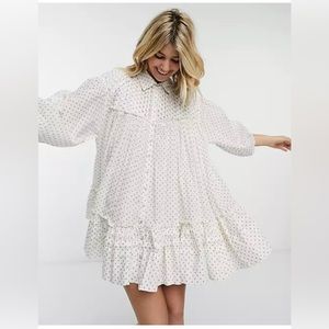 Free People Full Swing Dress, Ivory size Large, New